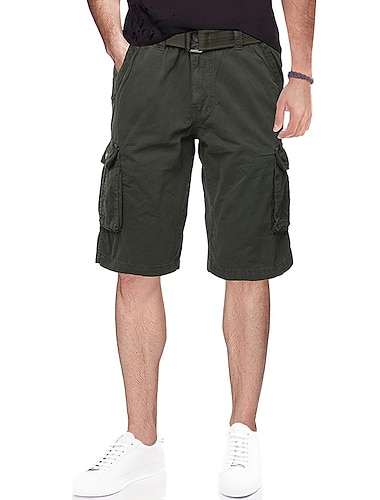  Herren Taktische Shorts Cargo Shorts Kurze Hosen Tasche Glatt Komfort Atmungsaktiv Outdoor Täglich Ausgehen 100% Baumwolle Modisch Brautkleider schlicht Schwarz Armeegrün