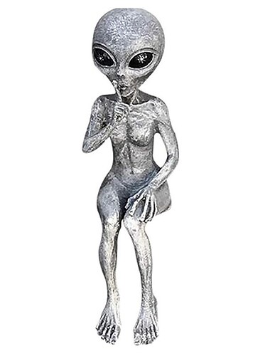  Alien-Statuen-Harz-Ornament, Outdoor-Garten-Statuen-Ornament-Dekoration, verleihen Ihrer Wohnkultur eine einzigartige Note