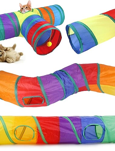  кошка домашние игрушки шарики в форме мыши складная кошка котенок игровой туннель смешной кот палка мышь поставки