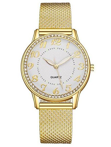  Montre Lumineuse avec Diamant Cadeau de Fête des Mères pour Femmes Bracelet en Maille Cadeau de Fête des Mères pour Montre à Quartz Cadeau de Fête des Mères pour Montres pour Femmes