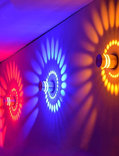  Lightinthebox creativo led luces de pared interiores sala de estar tiendas/cafeterías luz de pared de aluminio ip44 ac100-240v 3w
