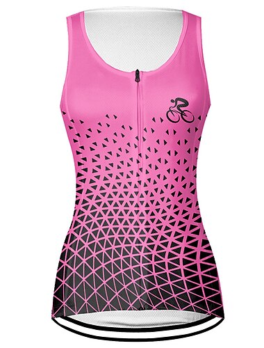  Mujer Chaleco de Ciclismo Maillot de Ciclismo Sin Mangas Bicicleta Chalecos Maillot Camiseta con 3 bolsillos traseros MTB Bicicleta Montaña Ciclismo Carretera Transpirable Secado rápido Dispersor de