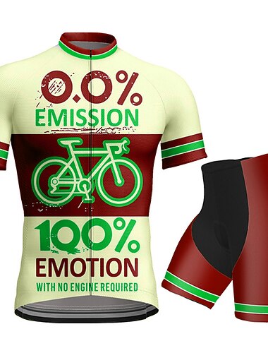  Ανδρικά Φανέλα και σορτς ποδηλασίας Κοντομάνικο Ποδηλασία Βουνού Ποδηλασία Δρόμου Μαύρο Κρασί Χακί Γραφική Ποδήλατο Ρούχα σύνολα 3D Pad Αναπνέει Γρήγορο Στέγνωμα Πίσω τσέπη Πολυεστέρας Σπαντέξ