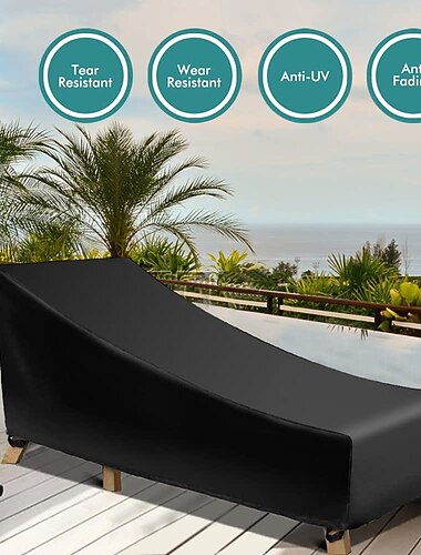 terassin aurinkotuolin päällinen, vedenpitävä aurinkotuolin päällinen, 210d terassikalusteiden päällinen, kestävät ulkotuolin päälliset vedenpitävä UV- ja pölytiivis nurmikon kalustepäällinen
