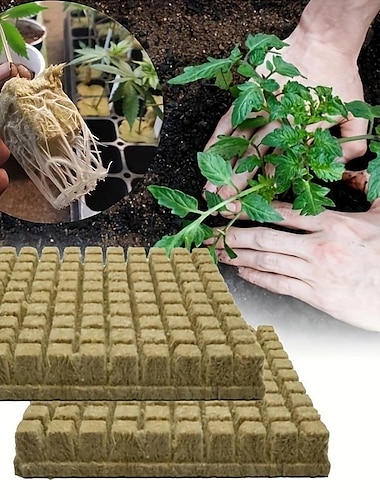  100 Stück/Beutel Mini-Kompressenbasis praktische Steinwollwürfel Multifunktions-Medienblöcke Garten Hydroponik wachsen erdlose Kultivierung 25 x 25 x 25 mm