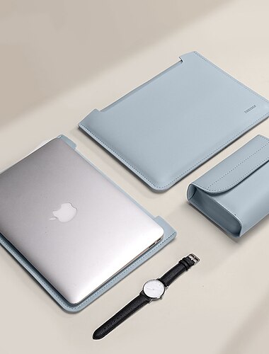  Laptop-Hüllen, Laptop-Hülle 12 Zoll, 13,3 Zoll, 15,6 Zoll, für MacBook Air Pro, HP, Dell, Lenovo, Asus, Chromebook, Notebook-Tragetasche, wasserdichte PU-Ledertasche mit kleiner Tasche für Geschäfts- und Büroreisen
