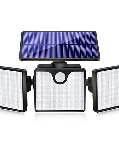  ソーラーフラッドライト 230LED ソーラーモーションセンサーライト 3段階調節可能 屋外防水セキュリティ