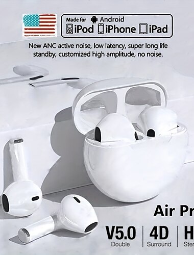  Casque Sans Fil Pro6 Bluetooth Écouteurs TWS Mini Casque avec Boîte de Charge Étanche Écouteurs pour Tous Téléphones Huawei iPhone