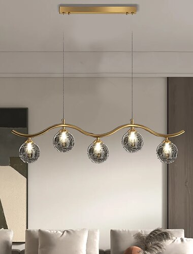  81 cm nordisk stil ljuskrona led taklampa kopparmålad finish modernt vardagsrum matsal restaurang 220-240v