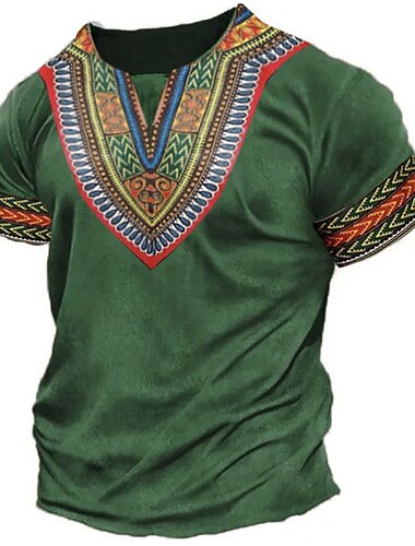  Herren Graphic Böhmische T Shirt Kurzarm T-Shirt 3D-Druck Rundhalsausschnitt Hemd Vintage Modisch Designer Outdoor Täglich Sport Schwarz Weiß Blau Frühling Sommer Bekleidung S M L XL 2XL 3XL