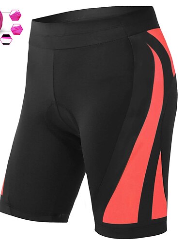  Dame Lapper Sykkelshorts Sykkel Fôrede shorts Bunner Fjellsykling Veisykling sport 3D Pute Hurtigtørkende Fukttransport Pustende Svart Rosa Spandex Klær Sykkelklær