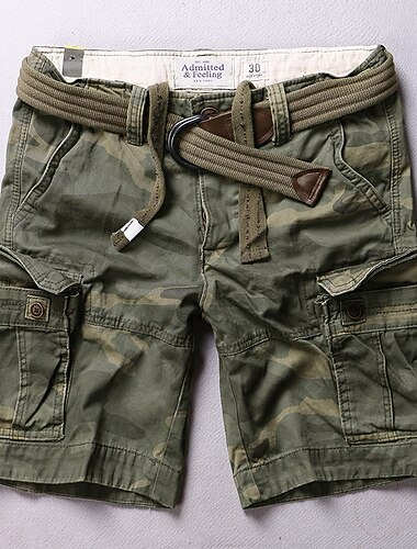  رجالي شورت كارجو شورت مموه شورت كاجوال جيب سهل تمويه راحة متنفس الأماكن المفتوحة مناسب للبس اليومي مناسب للخارج موضة كاجوال بني غامق كاكي غامق