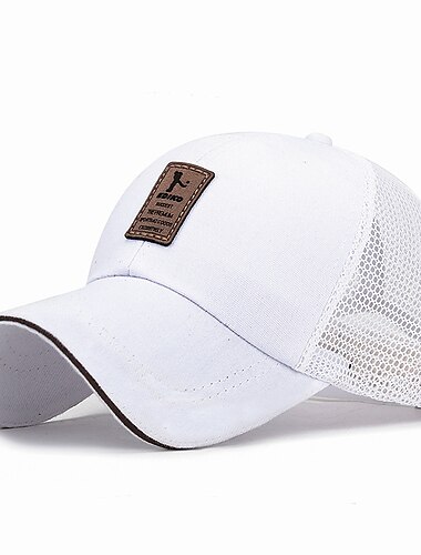  Voor heren Snapback-hoed Baseballpet Trucker Hoed Mesh dop Zwart Wit Polyesteri Mesh-rug Reizen Strandstijl Buiten Vakantie Effen Verstelbaar Zonbescherming Ademend Modieus