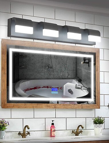  Led lustro lampa przednia oświetlenie toaletki 3/4/5 głowica kinkiet do nowoczesnej prostej sypialni łazienka akryl ip20 czarny biały