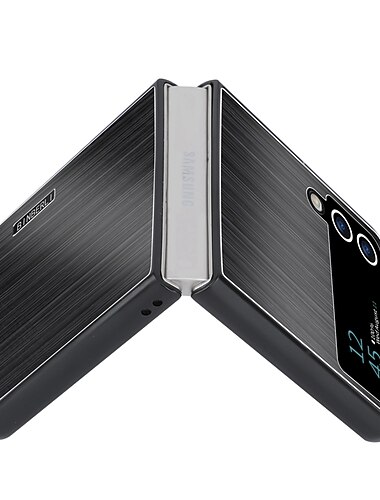  telefono Custodia Per Samsung Galaxy Z Flip 6 Z Flip 5 Z Flip 4 Z Flip 3 Custodia ultra sottile Cornice antiurto anti-caduta Protezione di Grado Militare Armatura Lega di Alluminio