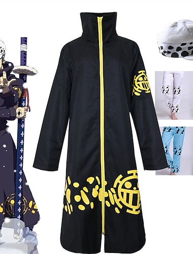  Inspiré par One Piece Loi de Trafalgar Manga Costumes de Cosplay Japonais Costumes de Cosplay manche longue Pantalon Manteau Chapeau Pour Homme