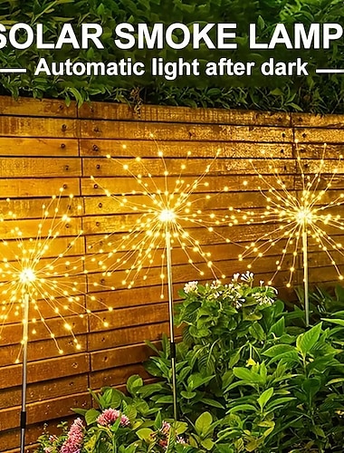  солнечные фонари для фейерверков на открытом воздухе 2x 1x светодиодные фонари для дорожек садово-парковое украшение на заднем дворе 120 светодиодов сказочный рождественский свет для сада уличный