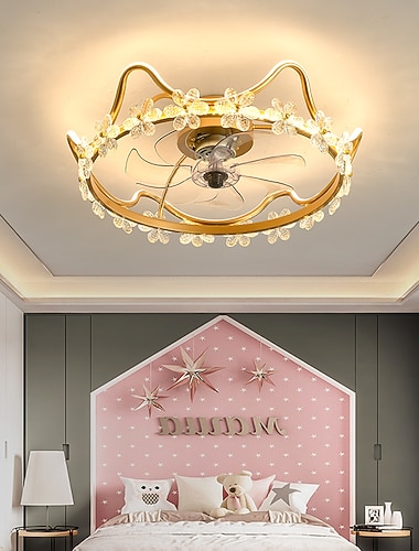  Deckenventilator mit Lichtkreis-Design-App&amp; Fernbedienung 100 cm, 5 Lichter, dimmbar, 6 Windgeschwindigkeiten, moderner Deckenventilator für Schlafzimmer, Wohnzimmer, kleines Zimmer, 220–240 V