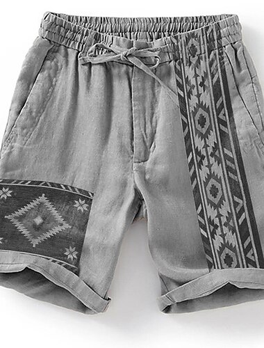  Herren Grafik Shorts Sommershorts Strandshorts Mittlere Taille Designer Ethno-Stil Lässig Täglich Ferien Kordelzug Elastischer Bund 3D-Druck Designer Bekleidung