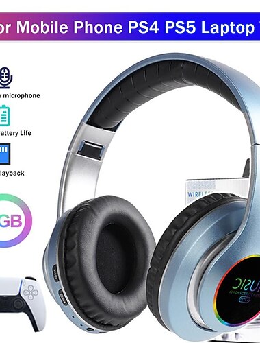  VJ033 Hoofdtelefoon voor over het oor Over het oor Bluetooth 5.0 LED Lamp Stereo voor Apple Samsung Huawei Xiaomi MI Dagelijks gebruik Mobiele telefoon