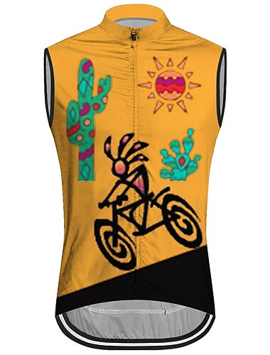  Voor heren Wielrenvest Wielrenshirt Grafisch Grappig Mouwloos Fietsen Ves / Mouwloos Shirt Kleding Bovenlichaam met 3 achterzakken Bergracen Wegwielrennen Sneldrogend Achterzak Vochtregelerend Ademend