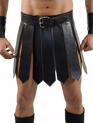  Ensemble de kilt de gladiateur romain pour hommes guerrier viking rétro vintage jupe médiévale écossais kilts utilitaires cosplay costume halloween GN tenue de club