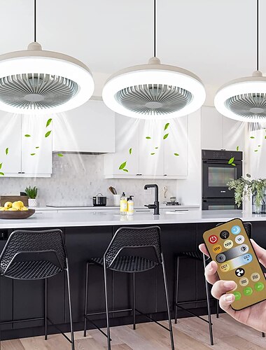  Deckenventilator mit Licht-Fernbedienungskabel, E26-Fassung, inklusive 10-Zoll-Deckenventilator, dimmbar, 3 Lichtfarben und 3 Geschwindigkeiten, flacher LED-Unterputz-Deckenventilator für die Küche