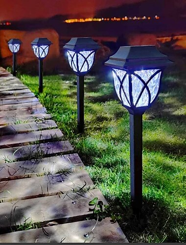  2 stuks zonne-padverlichting binnenplaatsverlichting waterdichte gazonverlichting buitenhuisdecoratie tuin tuin gras paddecoratie