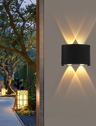  الخارج LED الحديث أضواء الجدار في الهواء الطلق دورة المياه الخارج الألومنيوم إضاءة الحائط IP66 85-265V 1 W