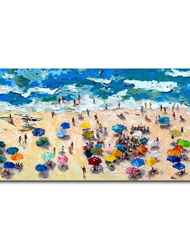  mintura handgemaakte strand landschap olieverfschilderijen op canvas kunst aan de muur decoratie moderne abstracte foto voor home decor gerold frameloos ongerekt schilderij
