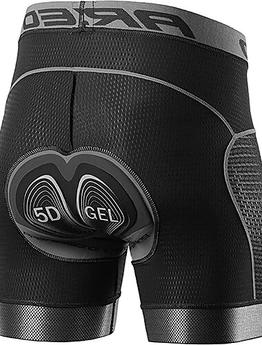  Herren Innenhose Fahrrad Radhose kurz mit polster Fahhrad Gepolsterte Shorts / Gämse Unten MTB Mountain Rennrad Sport Atmungsaktiv Schnelltrocknend Leichtgewichtig Schweißableitend Schwarz Rot Spandex