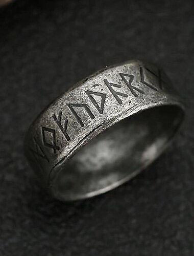  1 pc mode vintage hommes odin nordique viking amulette rune anneau médiéval