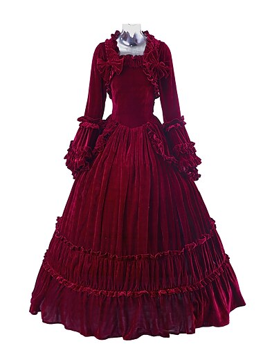  Gotisch Rokoko Viktorianisch Kleid Partykostüm Maskerade Rüschenärmel Maria Antonietta Übergrössen Ballkleid Damen Mädchen königlich Halloween Maskerade Karneval Leistung Veranstaltung / Fest