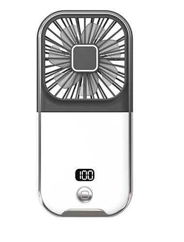  5-in-1 Mini Portable Fan – Foldable Wearable USB Fan with 3000mAh Battery, 4 Speeds for Neck, Handheld, or Desk Use