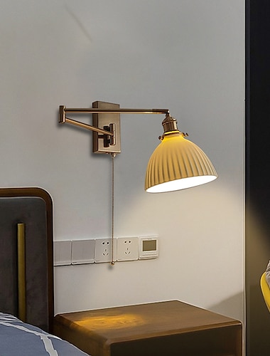  mur led lumière bras oscillant céramique fer salon échantillon chambre chambre chevet tv mur art lumière applique murale 110-240v