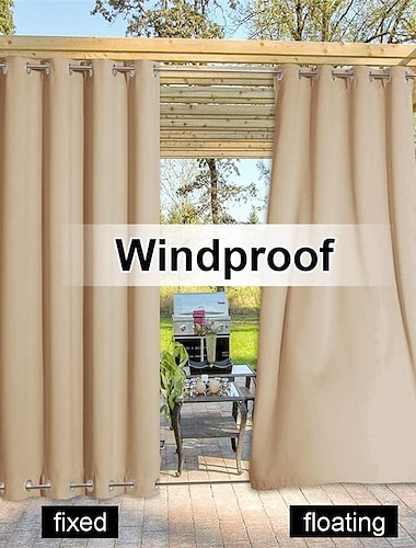  waterdichte outdoor gordijn privacy, schuifdeuren terras gordijn boerderij gordijnen, pergola gordijnen doorvoertule voor tuinhuisje, balkon, veranda, feest, hotel, 1 paneel