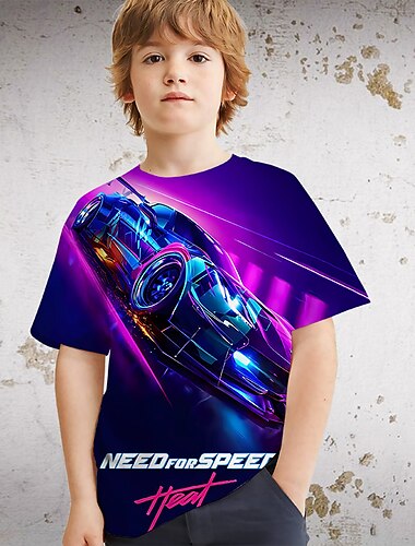  Mode Brief Muster gedruckt Kurzarm T-Shirt Mode 3D bedruckte bunte Hemden für Jungen und Mädchen