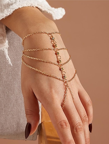  Mujer Brazalete Multi capa Boda Cumpleaños Estilo lindo Personalizado Lujo Elegante Legierung Pulsera pulsera Dorado Para Formal Festivos Cita Cumpleaños Festival