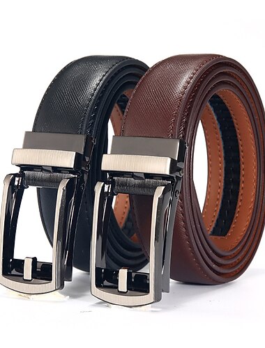  Miesten Nahkavyö Räikkähihna Lehmännahka Retro Perinteinen Tavallinen Musta Kahvi Arki-asut Bile Viikonloppu