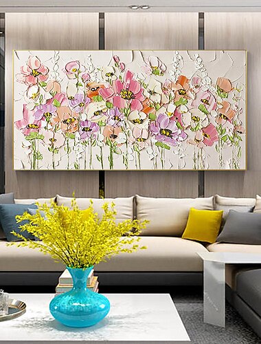  kézzel készített olajfestmény fali művészet modern absztrakt virág virág tájkép lakberendezés dekor hengerelt vászon keret nélkül feszítetlen