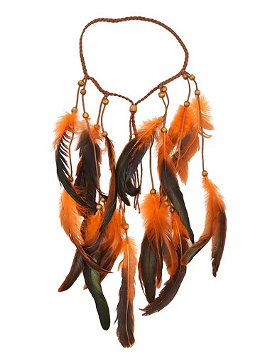  Boho Kopfschmuck Feder Stirnband Zubehör Feder elastisch Zigeuner Festival Stirnband indische ausgefallene Kopfbedeckungen der 1970er Jahre