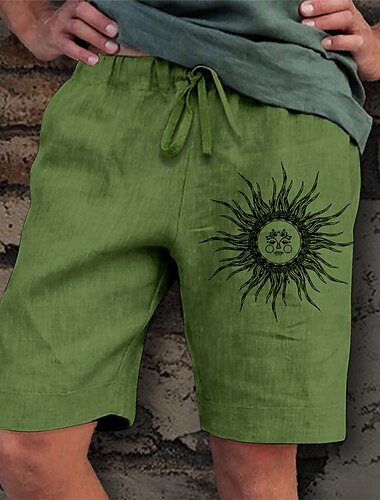  Herren Sonne Grafik-Drucke Shorts Kurze Hosen Sommer-Shorts Lässige Shorts Mittlere Taillenlinie Strassenmode Designer Outdoor Casual Täglich Kordelzug Elastische Taille Bedruckt Designer Bekleidung