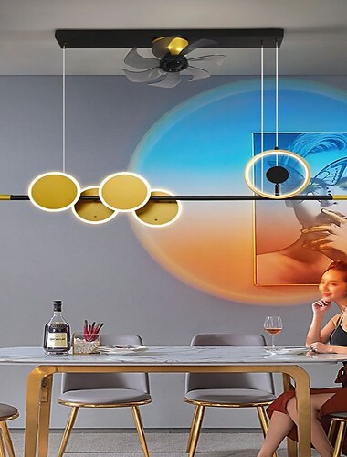  mennyezeti ventilátor 360°-ban forgatható naplemente lámpabélés tervezési alkalmazással&amp; távirányító 100cm 5 fényerős szabályozható 6 szélsebességű modern mennyezeti ventilátor hálószobába,