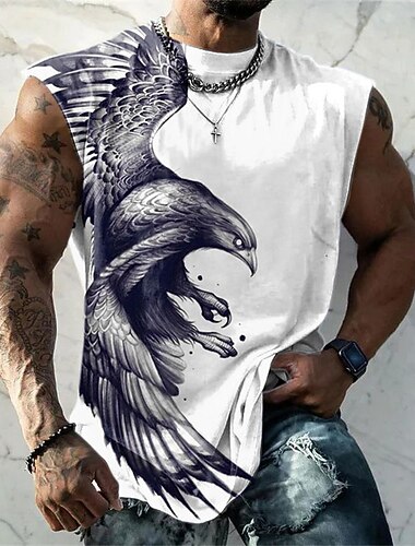 Homens Gráfico Animal Top de colete Camiseta masculina sem mangas Sem Manga Alças Camiseta Impressão 3D Gola Redonda Camisa Moda Designer Músculo Diário Esportes Ginásio Branco Azul Vermelho   Homens Gráfico Animal Top de colete Camiseta masculina sem mangas Sem Manga Alças Camiseta Impressão 3D Gola Redonda Camisa Moda Designer Músculo Diário Esportes Ginásio Branco Azul Vermelho