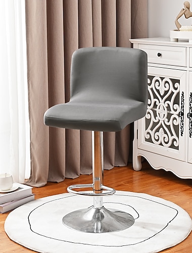  Cubierta de taburete de bar elástico, taburete de mostrador de pub, funda de silla, taburete de bar giratorio cuadrado, cubierta de silla para comedor, funda de asiento de café, protectores