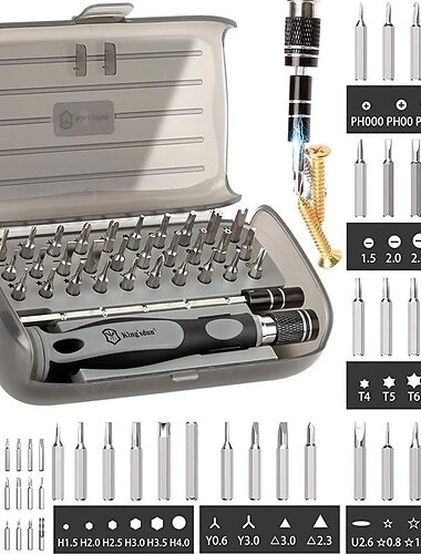  32 i 1 magnetisk skruvmejselsats med fodral, inkluderar 30 bitars precisionsreparationsverktygssats, torx-skruvmejselverktyg för juvelerare, klocka, telefoner, bärbar dator, datorer, leksaker, män