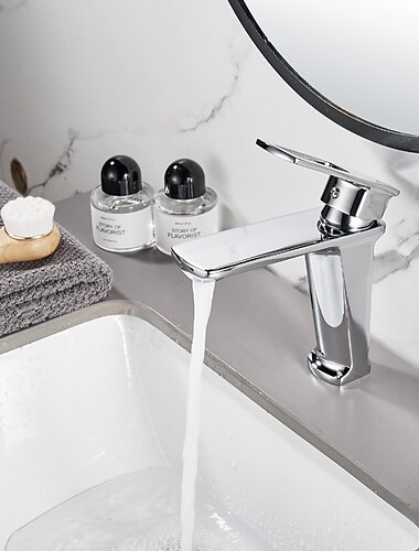  kylpyhuoneen pesuallashana, yksiosainen pesuhuoneen pesuallashanat yksikahva yksireikäinen kansi asennettu kuuma- ja kylmäletkulla