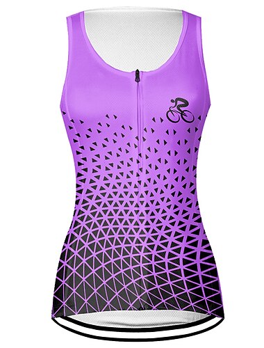  Per donna Gilet da ciclismo Maglia da Ciclismo Grafico Geometrico Senza Maniche Bicicletta Gilet / Panciotto Maglia Top con 3 tasche posteriori Mountain Bike MTB Ciclismo su strada Asciugatura Rapida