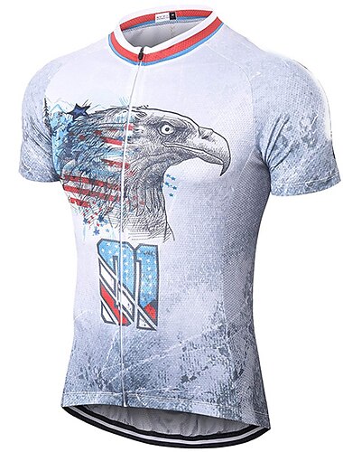  男性用 サイクリングジャージー 半袖 バイク ジャージー トップス 3つのリアポケット付き マウンテンサイクリング ロードバイク 速乾性 ライトウェイト ソフト ウィッキング スポーツ ブラック イエロー レッド 衣類