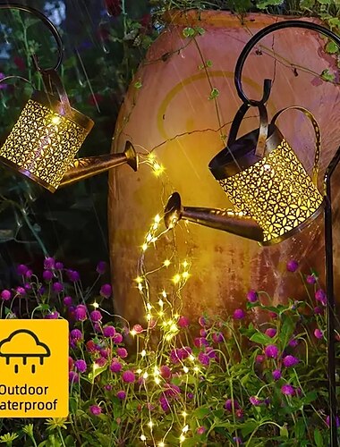  1 pc 18 W Eclairage solaire LED Lumières et lanternes de chemin 2 modes Contrôle de la lumière Blanc Chaud 2 V Eclairage Extérieur 36 Perles LED